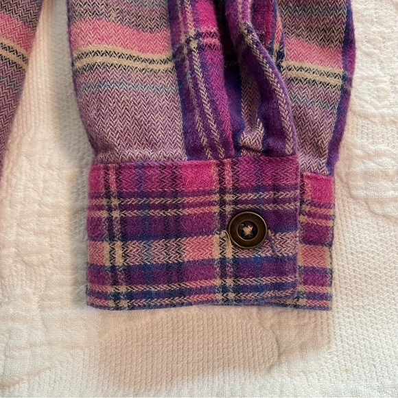Christopher & Banks Purple and Pink Plaid zipper jacket - Picture 7 of 11